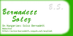 bernadett solcz business card